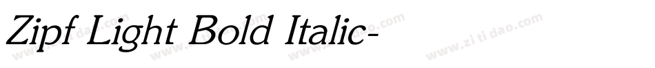 Zipf Light Bold Italic字体转换